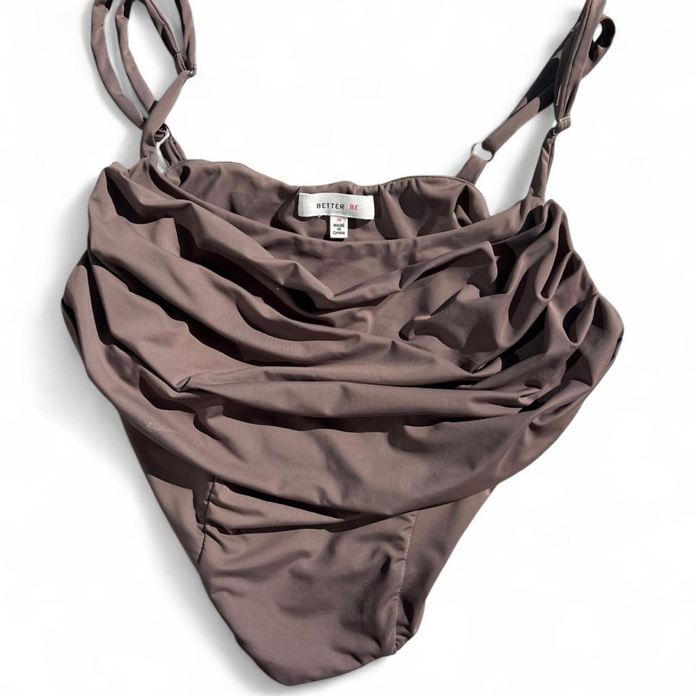 Brown One-Piece Swimsuit